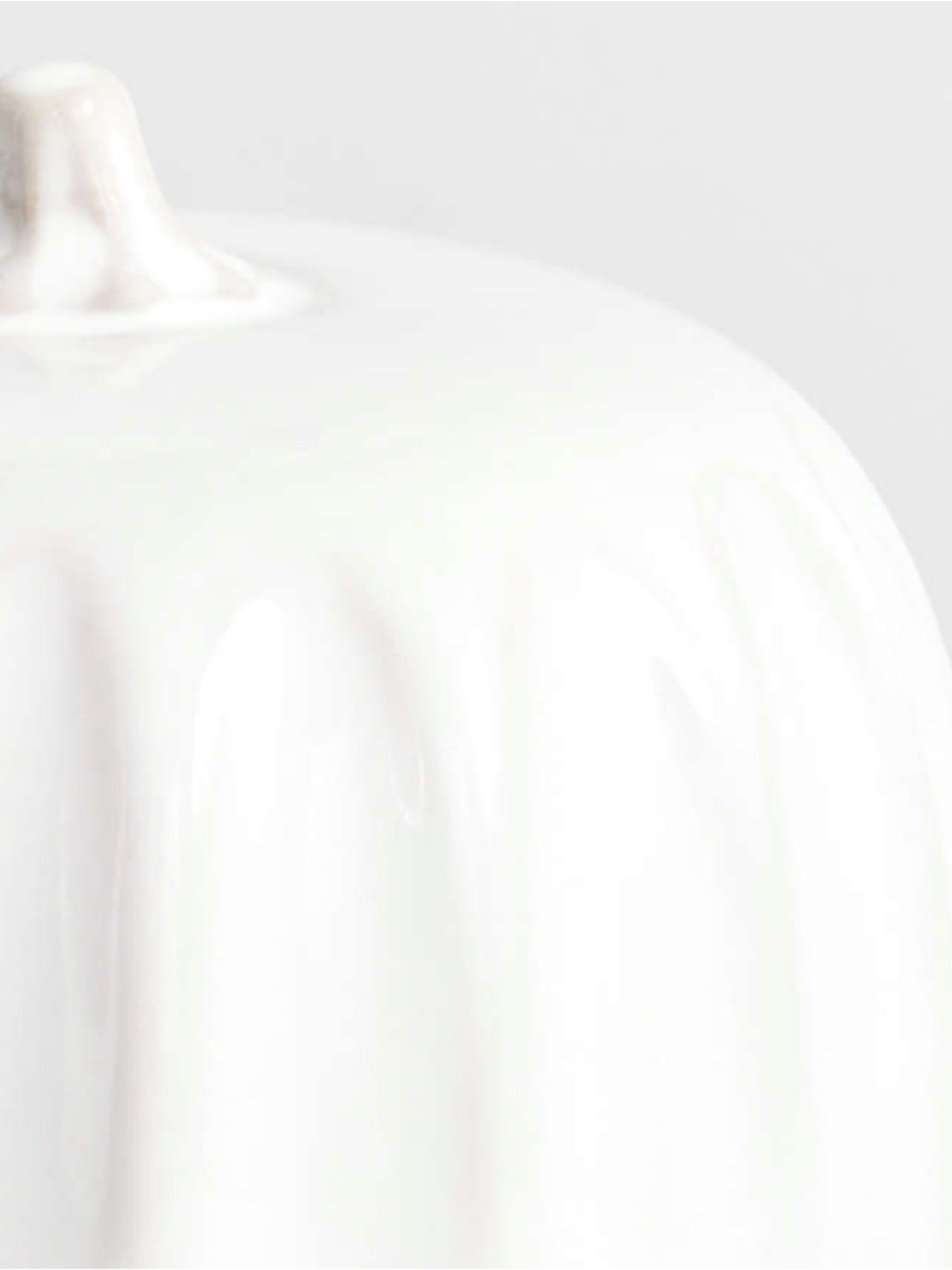 New! Crate&Barrel Glossy White Ceramic Pumpkin Accent LARGE - Picture 5 of 7